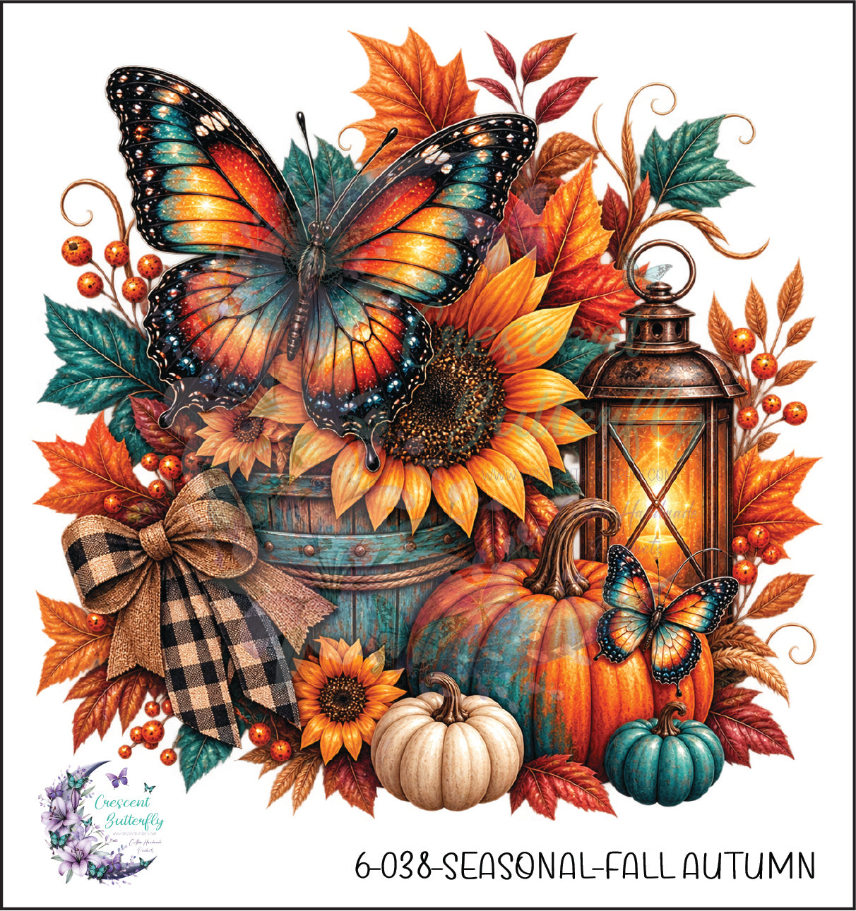 6-038-Seasonal-Fall Autumn UV DTF Decal