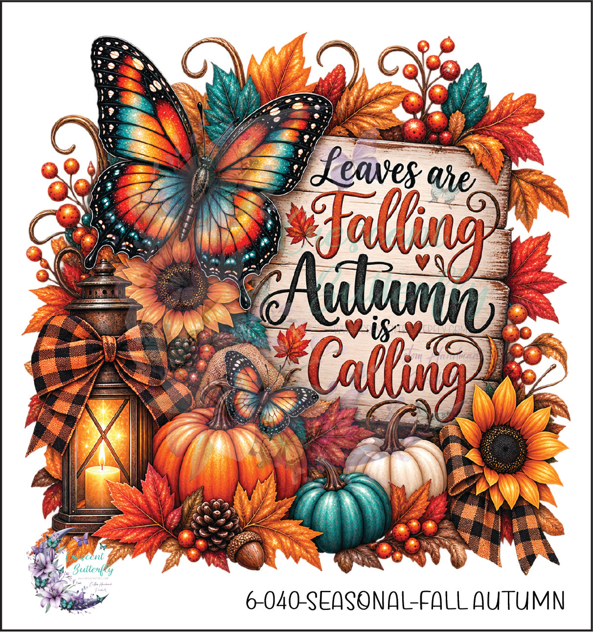 6-040-Seasonal-Fall Autumn UV DTF Decal
