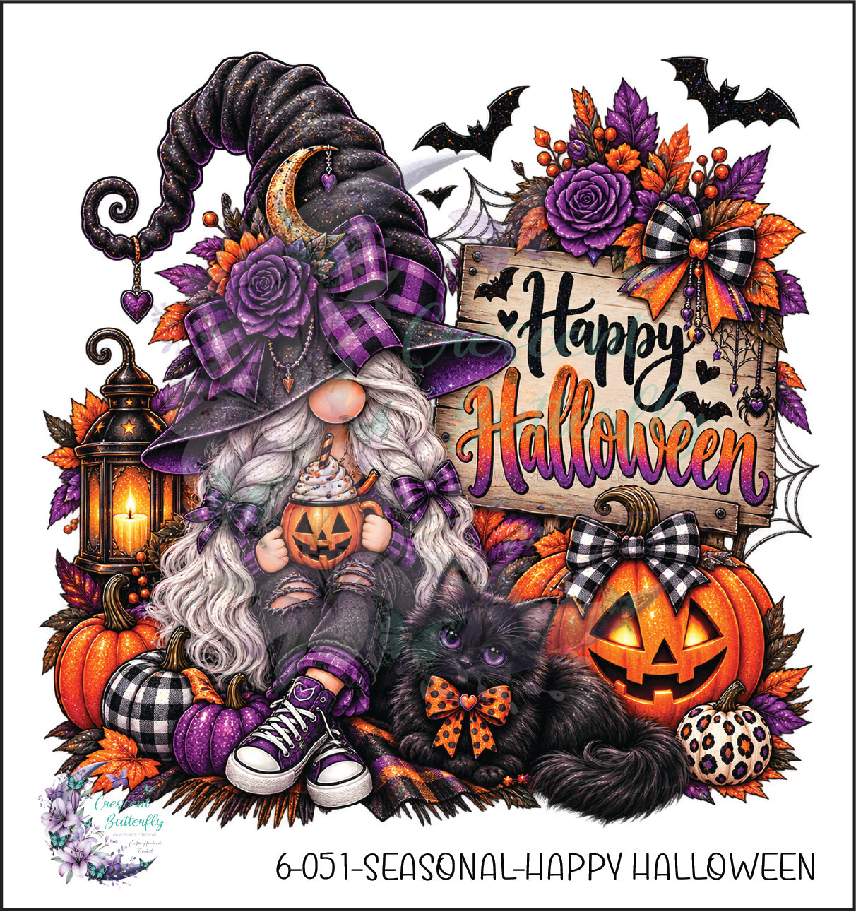 6-051-Seasonal-Happy Halloween UV DTF Decal