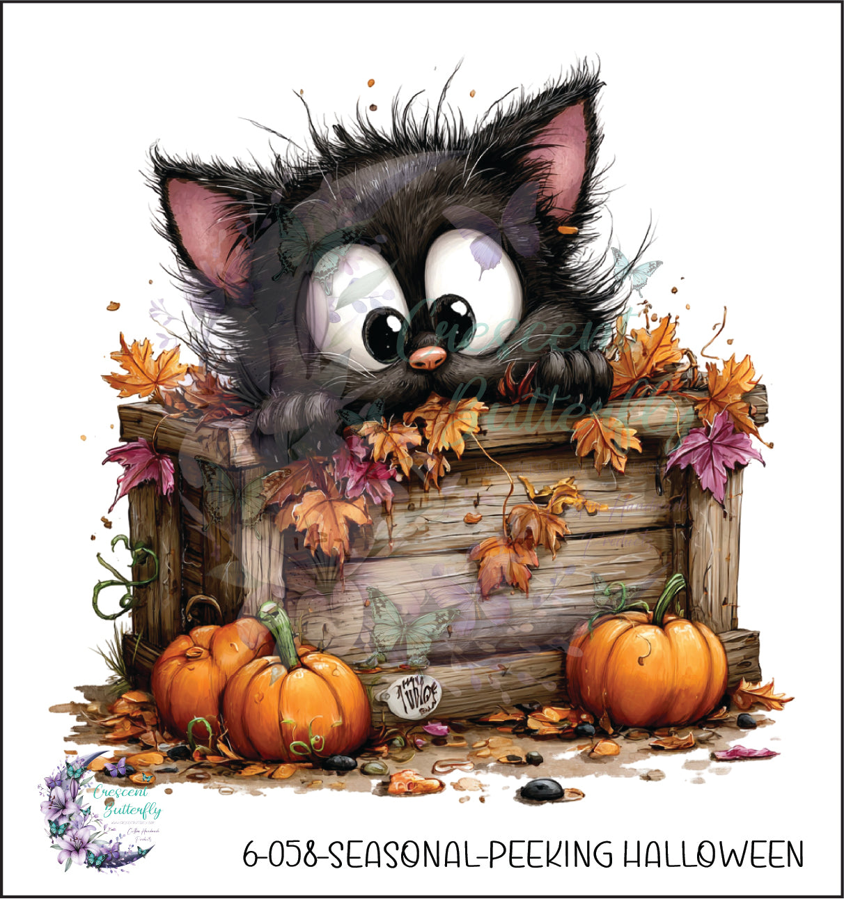 6-058-Seasonal-Peeking Halloween UV DTF Decal