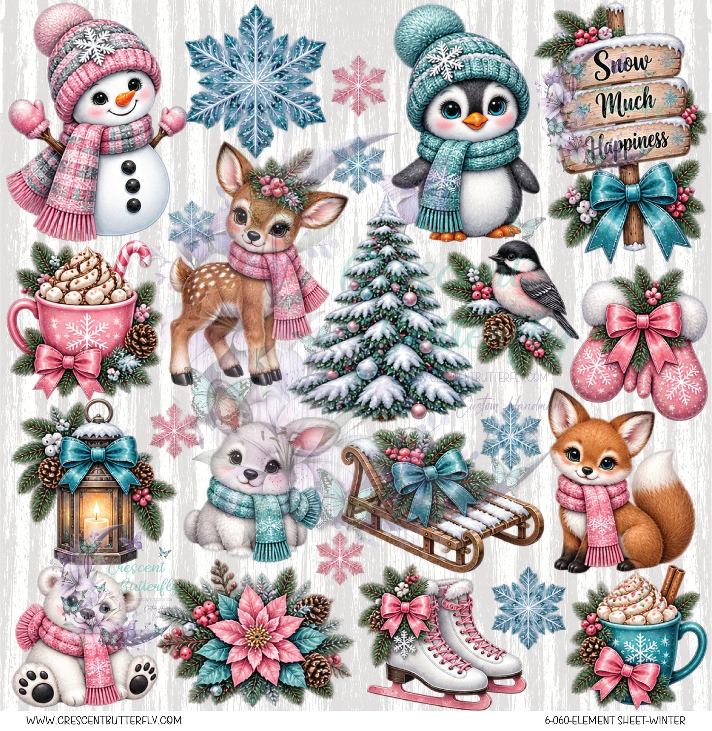 6-060-Element Sheet-Winter UV DTF