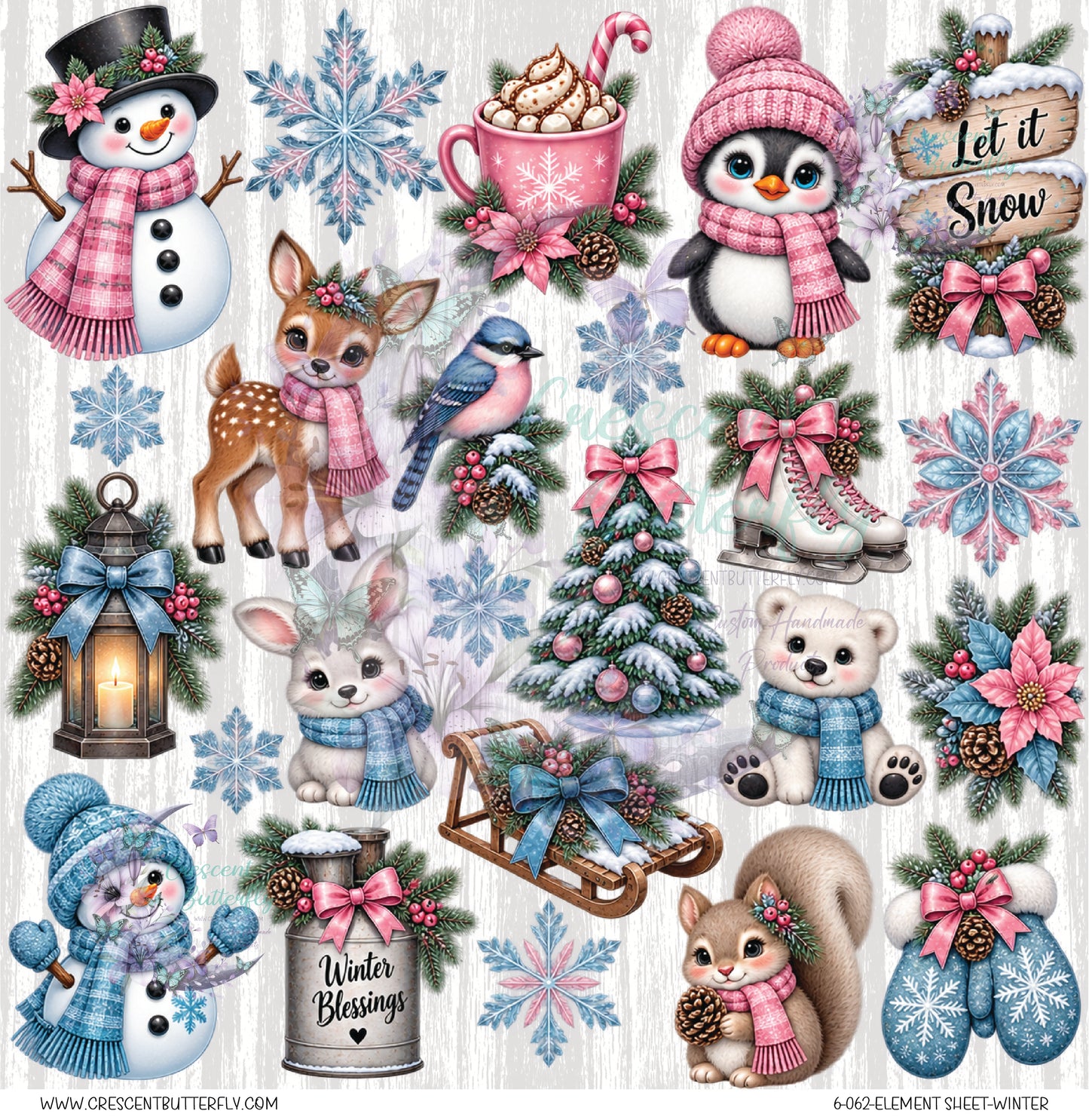 6-062-Element Sheet-Winter UV DTF