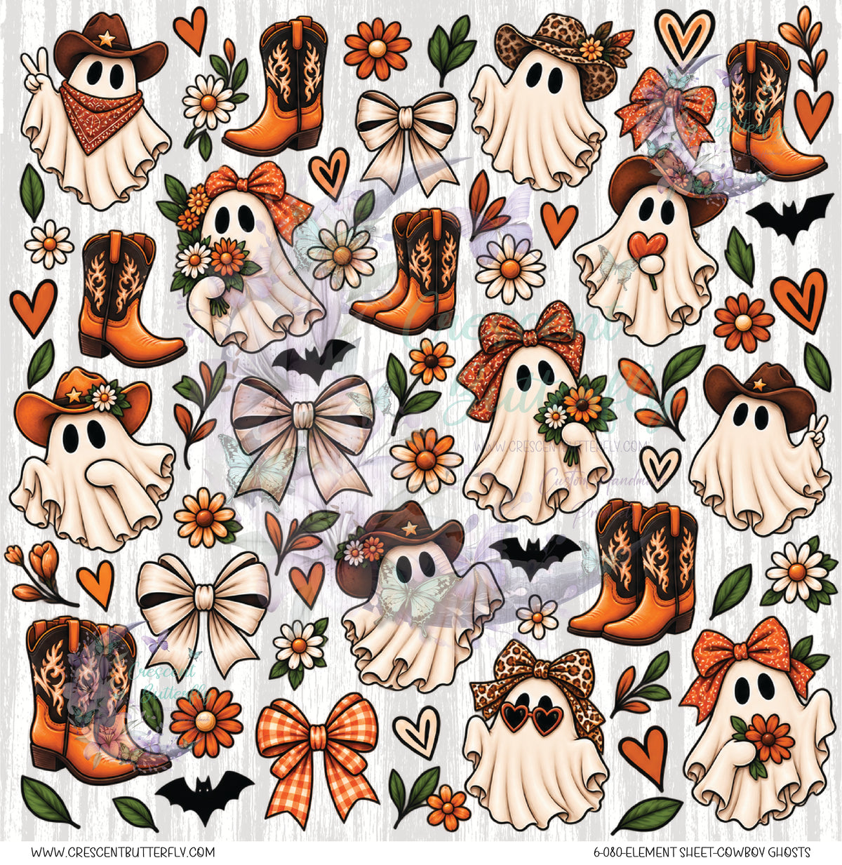 6-080-Element Sheet-Cowboy Ghosts UV DTF