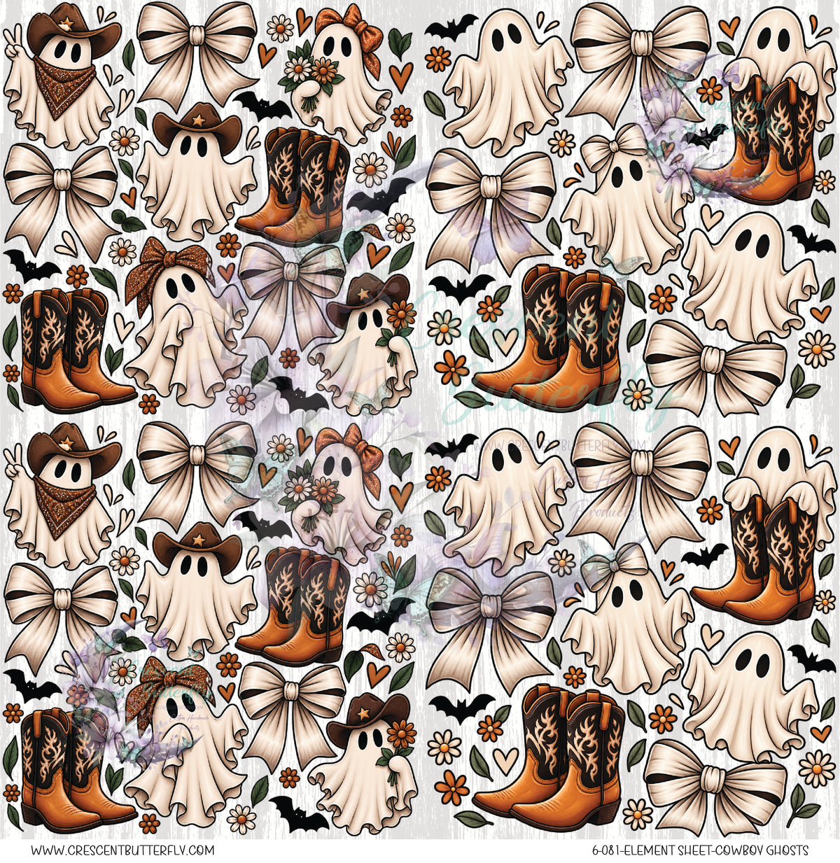 6-081-Element Sheet-Cowboy Ghosts UV DTF