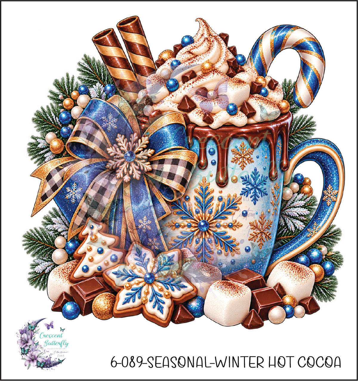 6-089-Seasonal-Winter Hot Cocoa UV DTF Decal