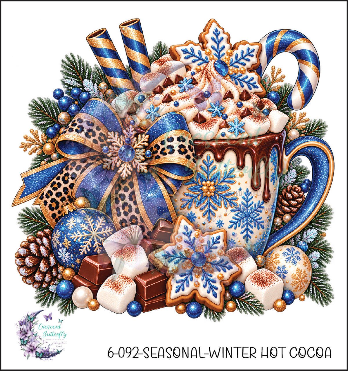 6-092-Seasonal-Winter Hot Cocoa UV DTF Decal