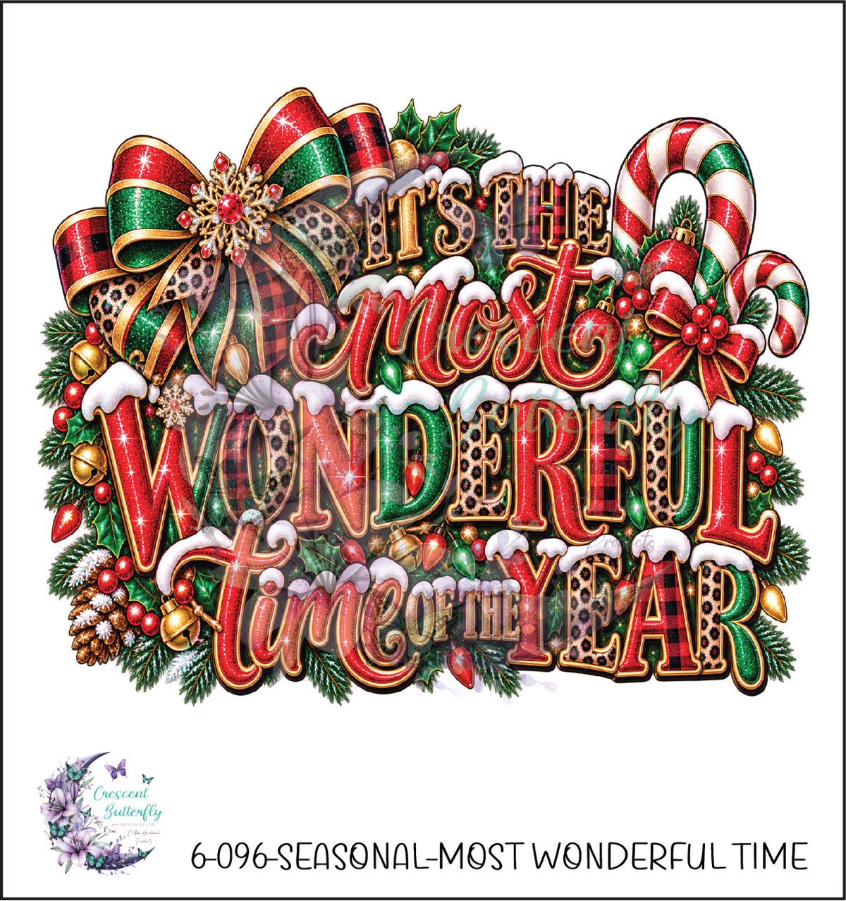 6-096-Seasonal-Most Wonderful Time UV DTF Decal