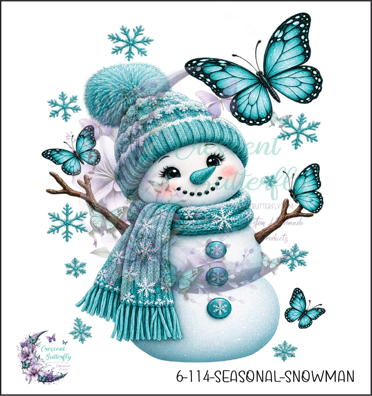6-114-Seasonal-Snowman UV DTF Decal