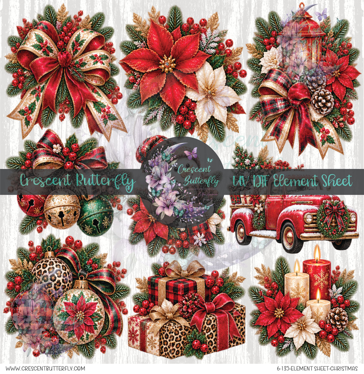 6-135-Element Sheet-Christmas UV DTF