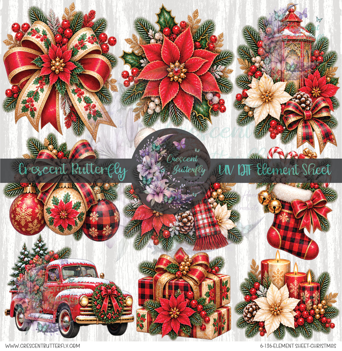6-136-Element Sheet-Christmas UV DTF