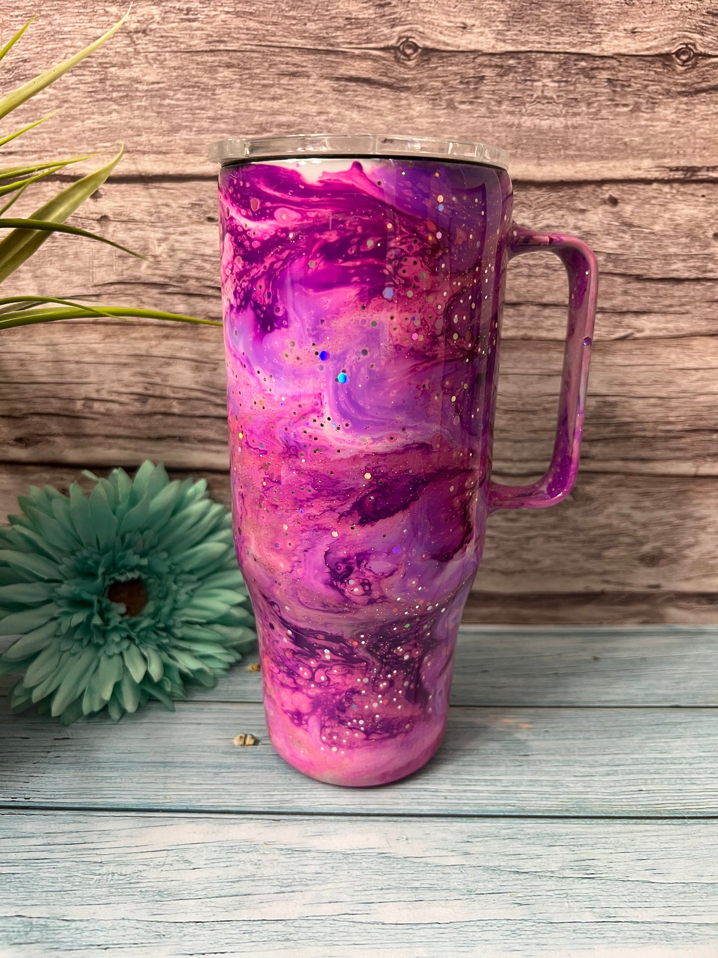 Purple Craze Handmade Custom Epoxy Tumbler