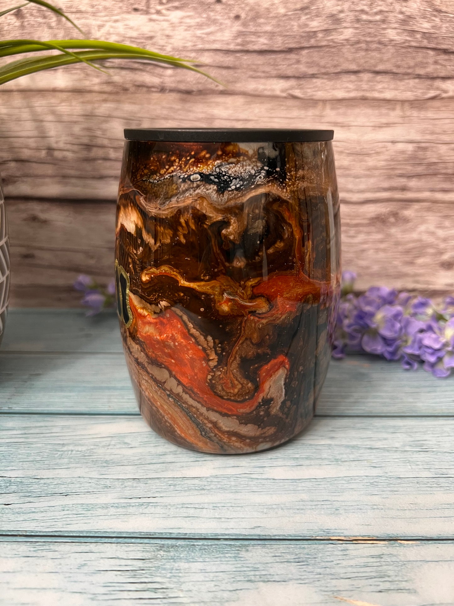 Tigers Eye Handmade Custom Epoxy Tumbler
