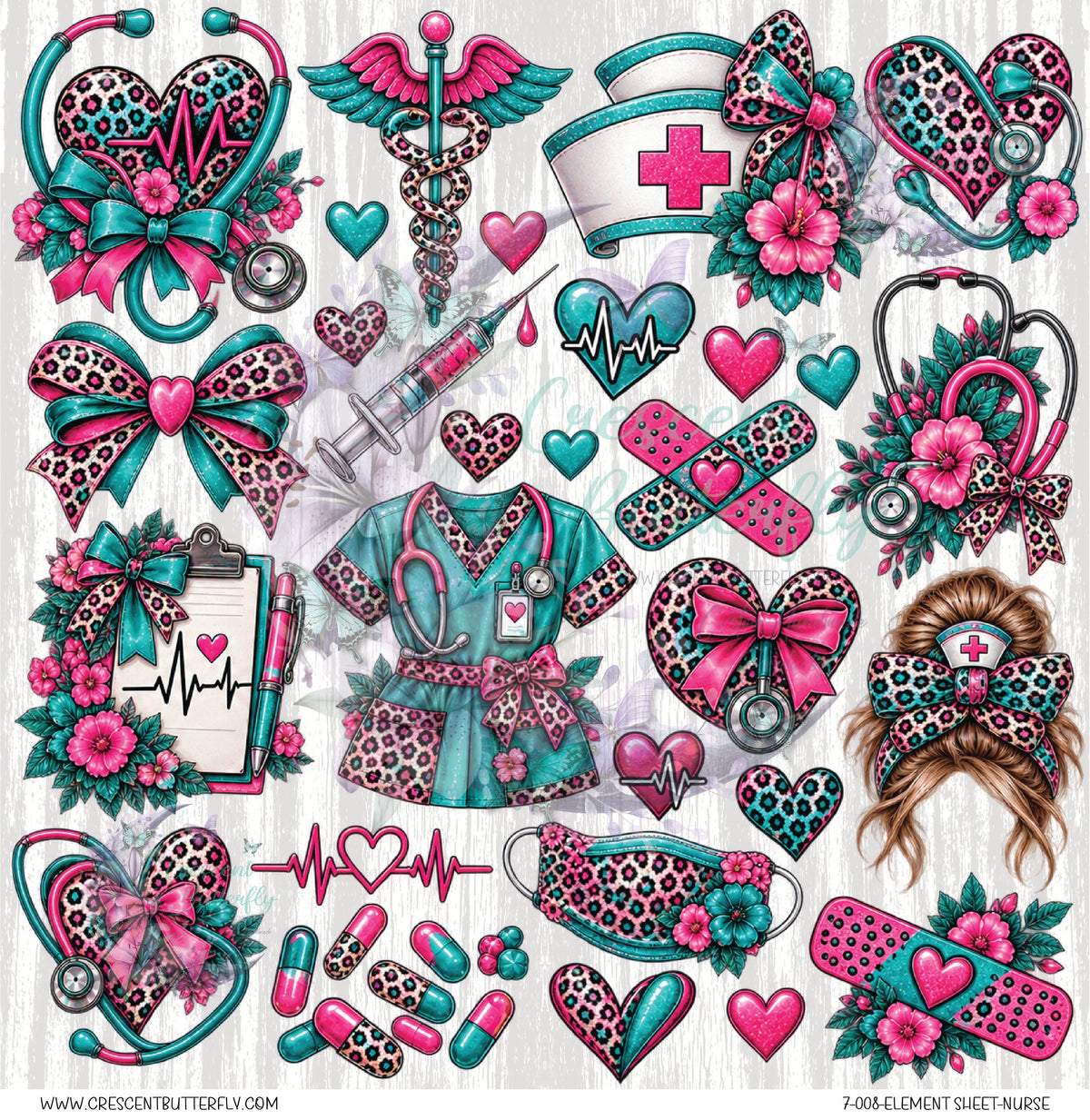 7-008-Element Sheet-Nurse UV DTF
