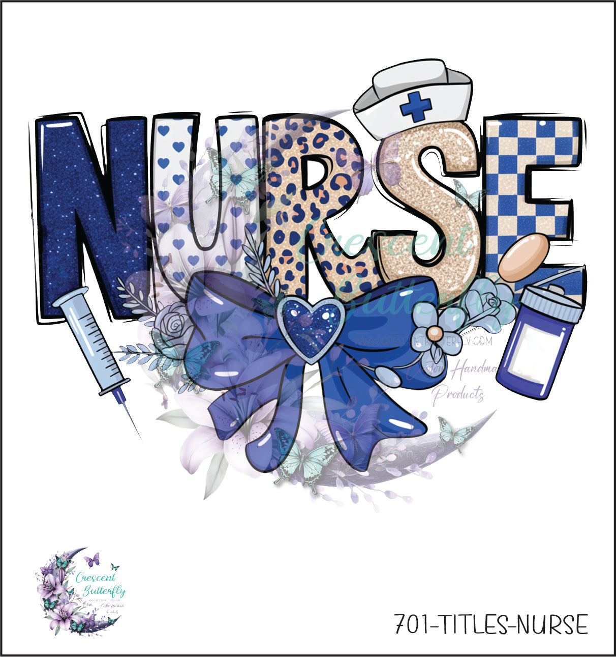 701-Titles-Nurse UV DTF Decal