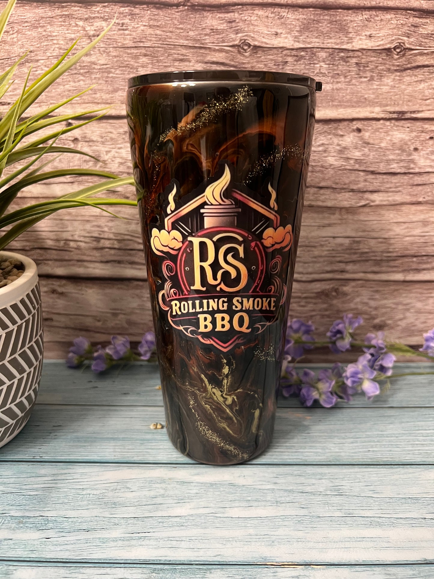 Campfire Handmade Custom Epoxy Tumbler