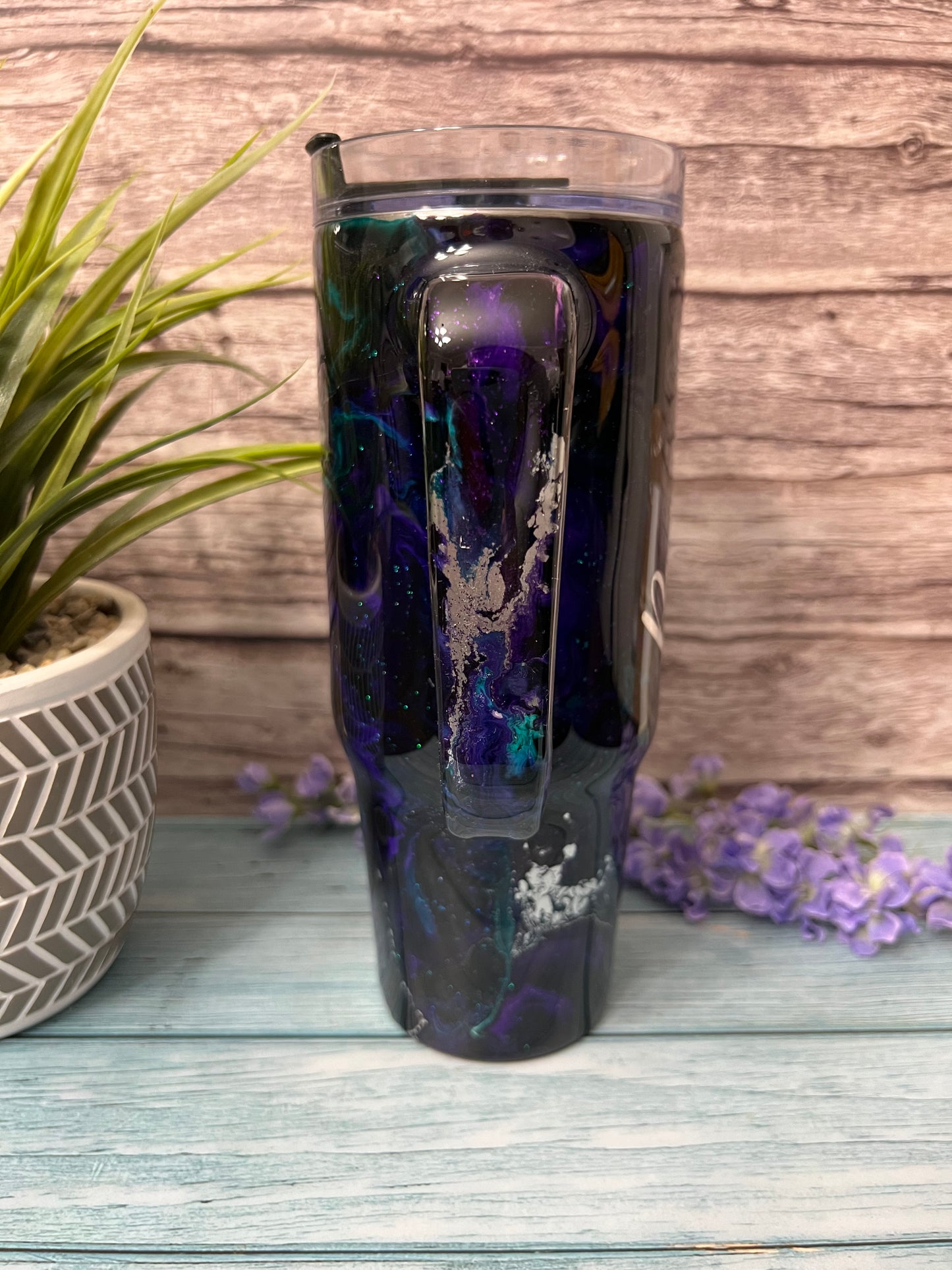 Purple Haze Handmade Custom Epoxy Tumbler
