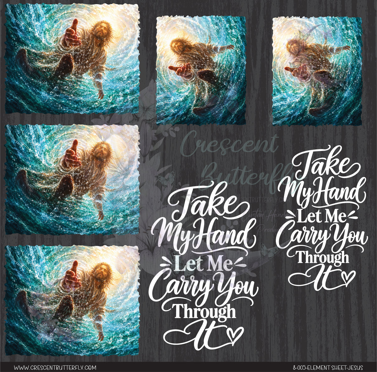8-005-Element Sheet-Jesus UV DTF