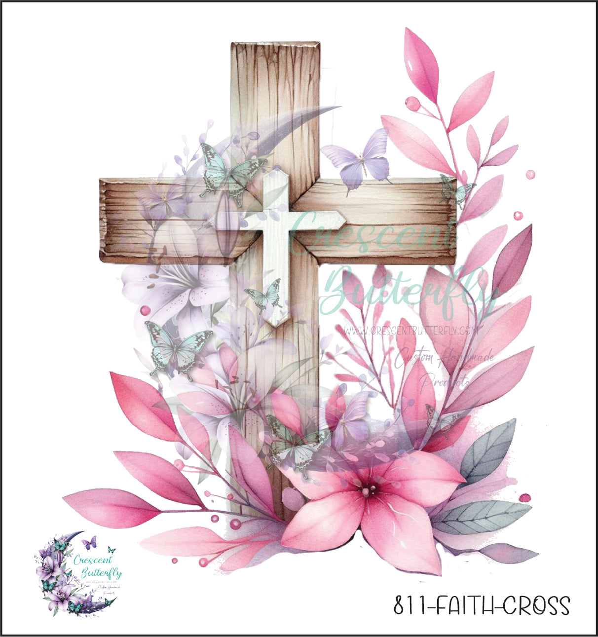 811-Faith-Cross UV DTF Decal