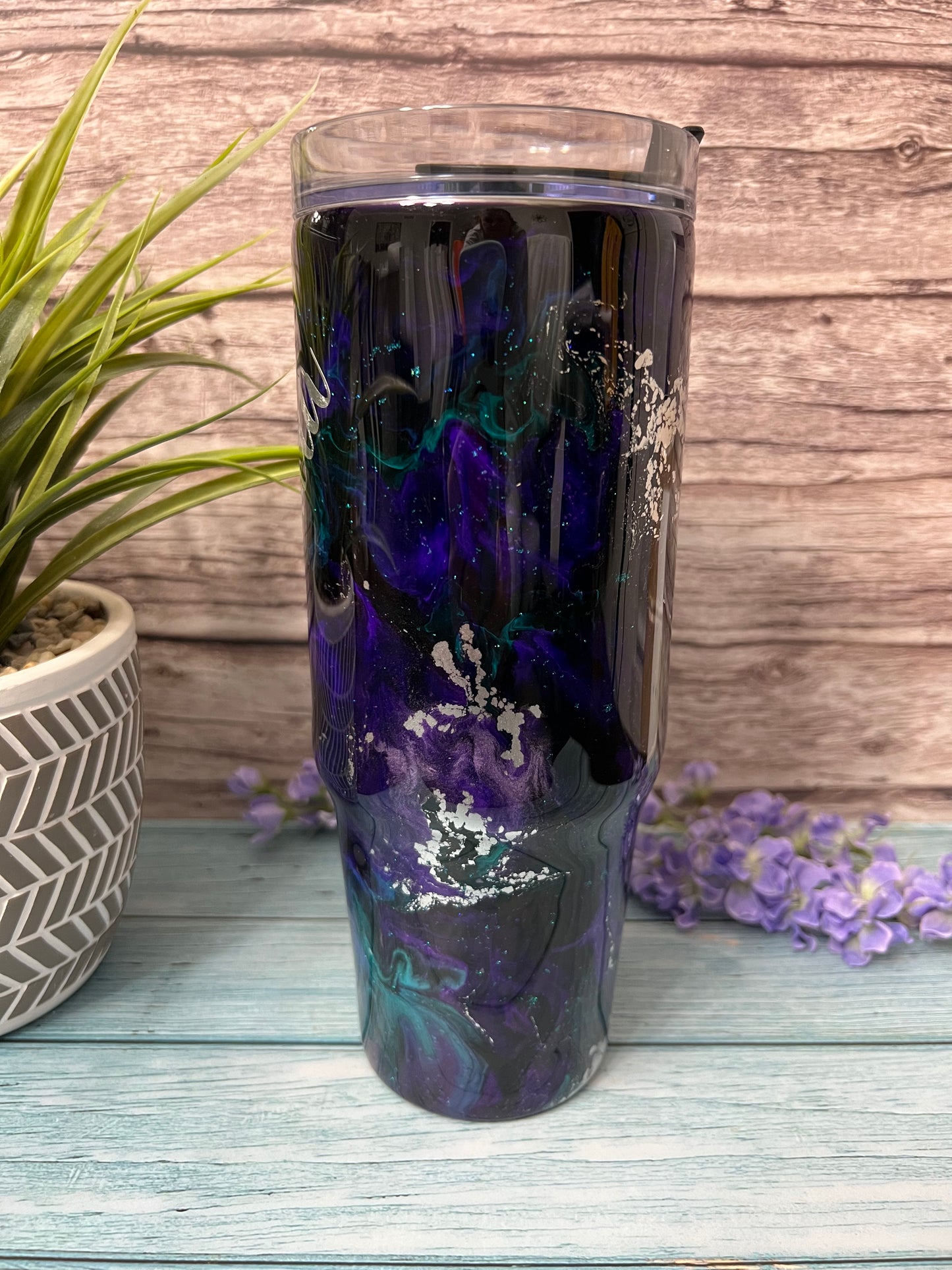 Purple Haze Handmade Custom Epoxy Tumbler