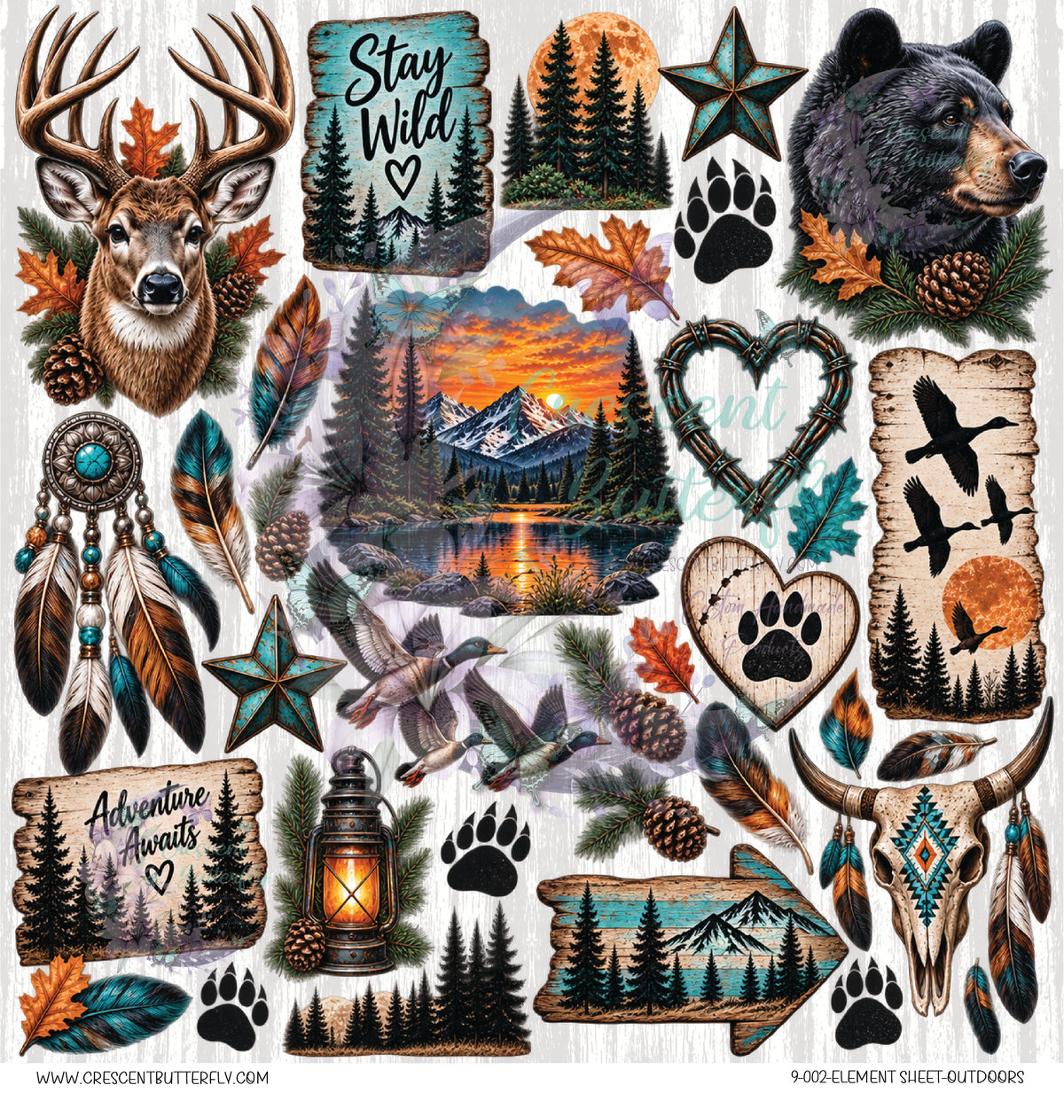 9-002-Element Sheet-Outdoors UV DTF