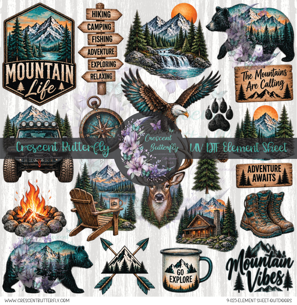 9-025-Element Sheet-Outdoors UV DTF