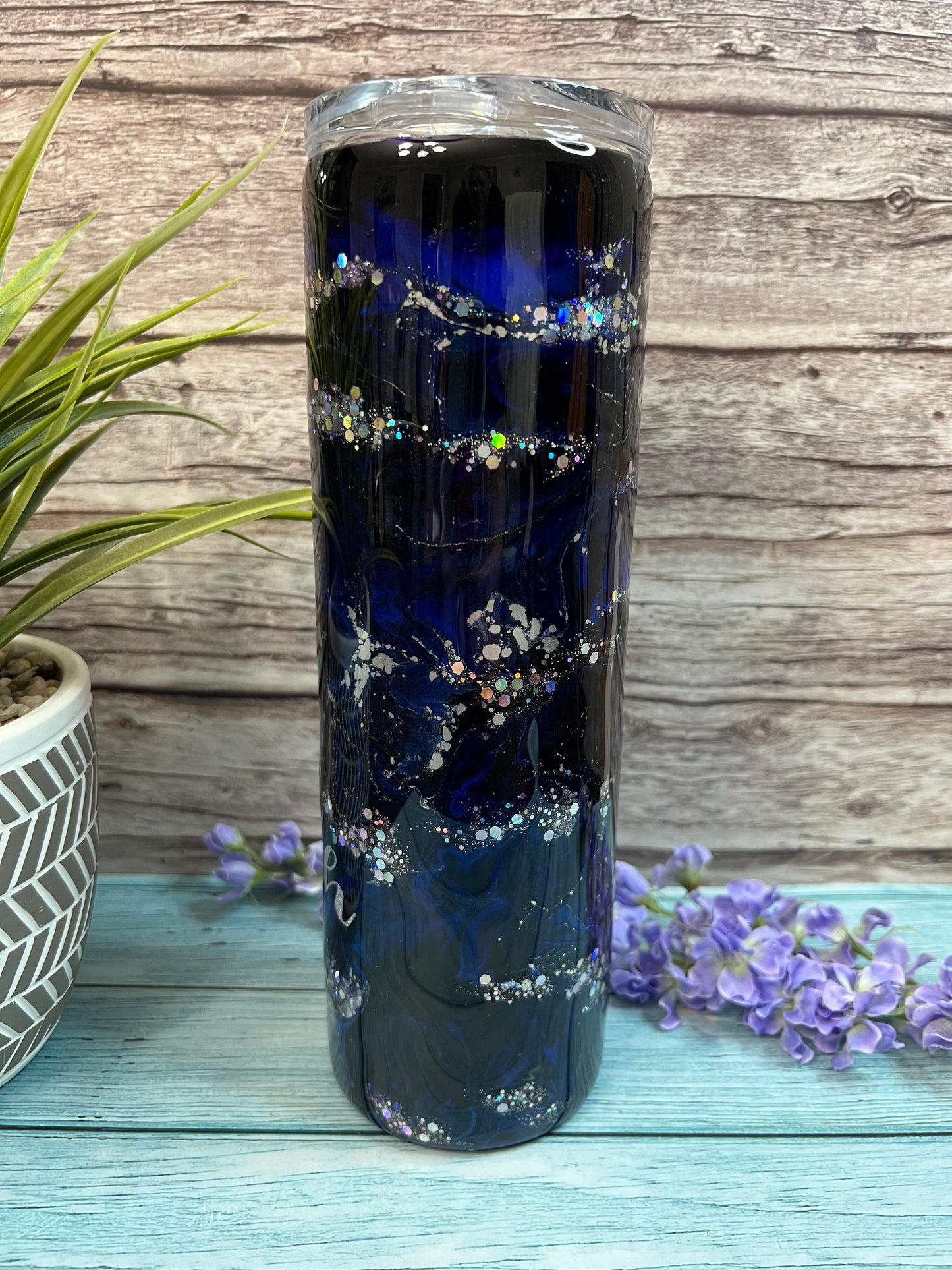 Midnight Nebula Handmade Custom Epoxy Tumbler