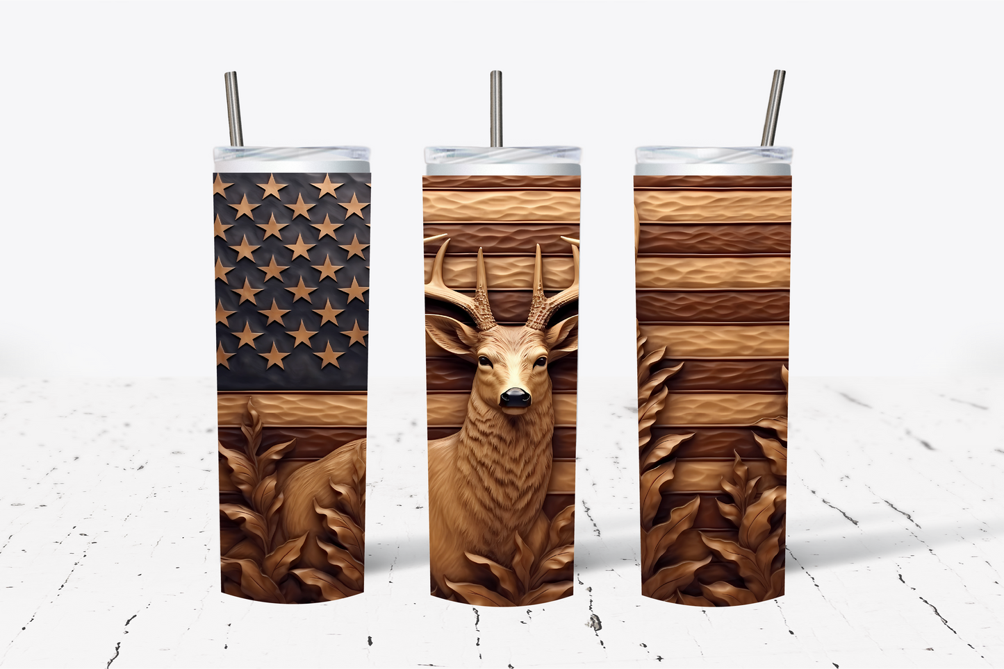 American Dear 3D Sublimation Tumbler