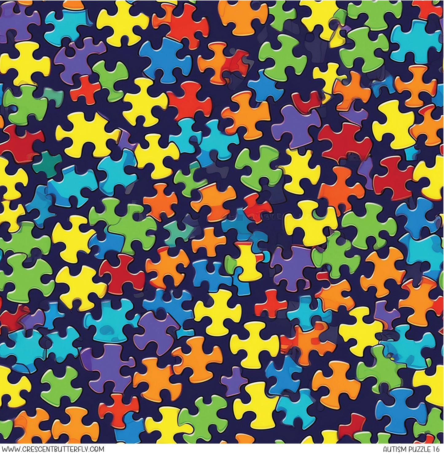 Autism Puzzle 16 Vinyl Sheet/Wrap
