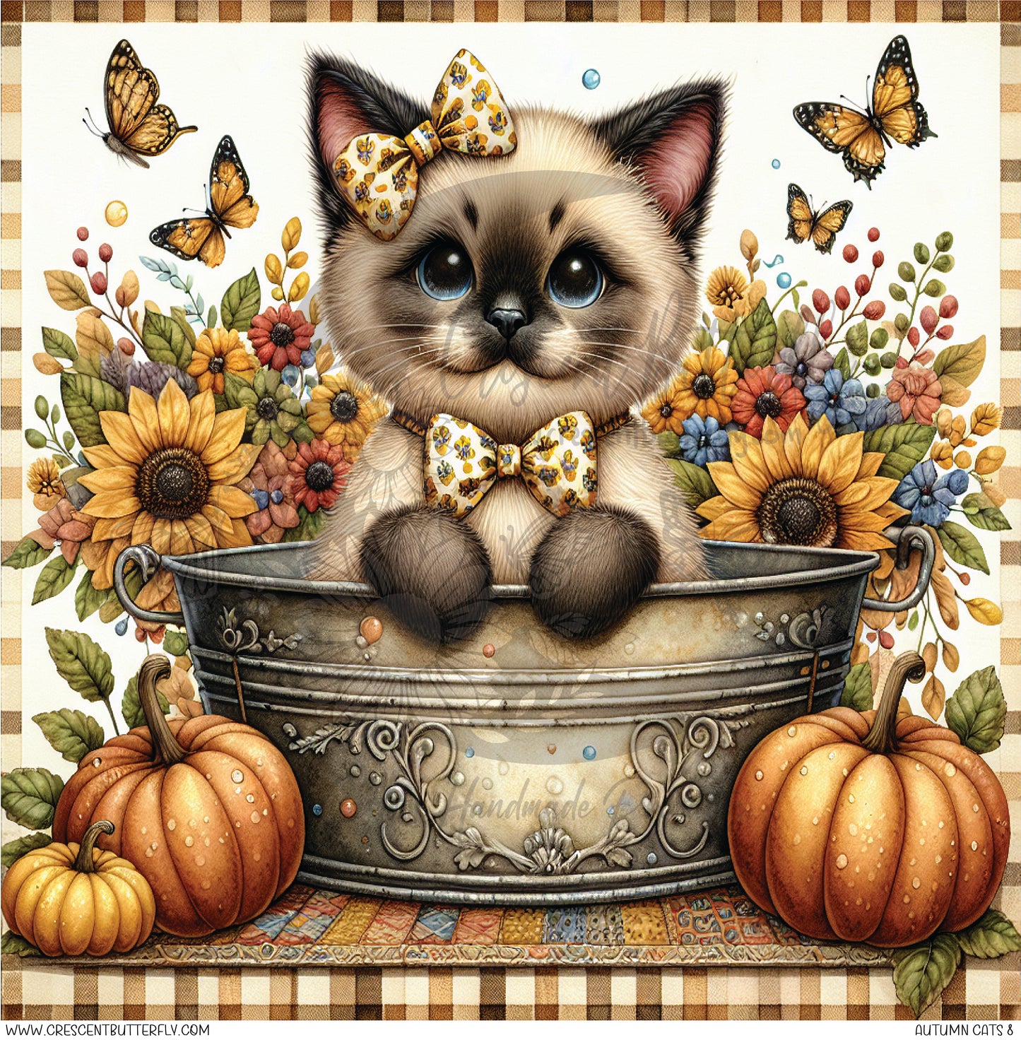 Autumn Cats 8 Printed Vinyl Sheet/Wrap