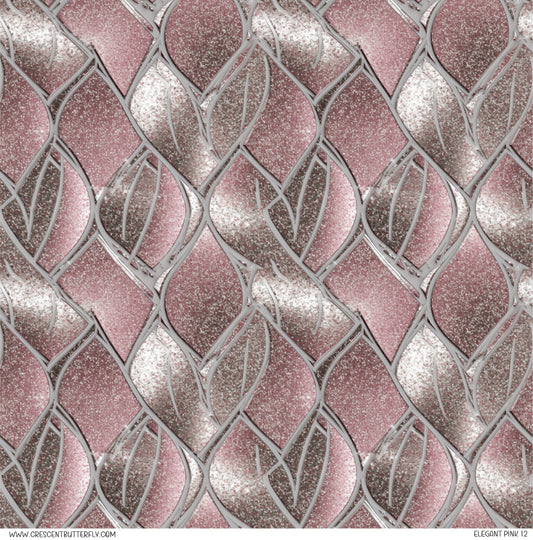 Elegant Pink 12 Pattern Vinyl Sheet/Wrap
