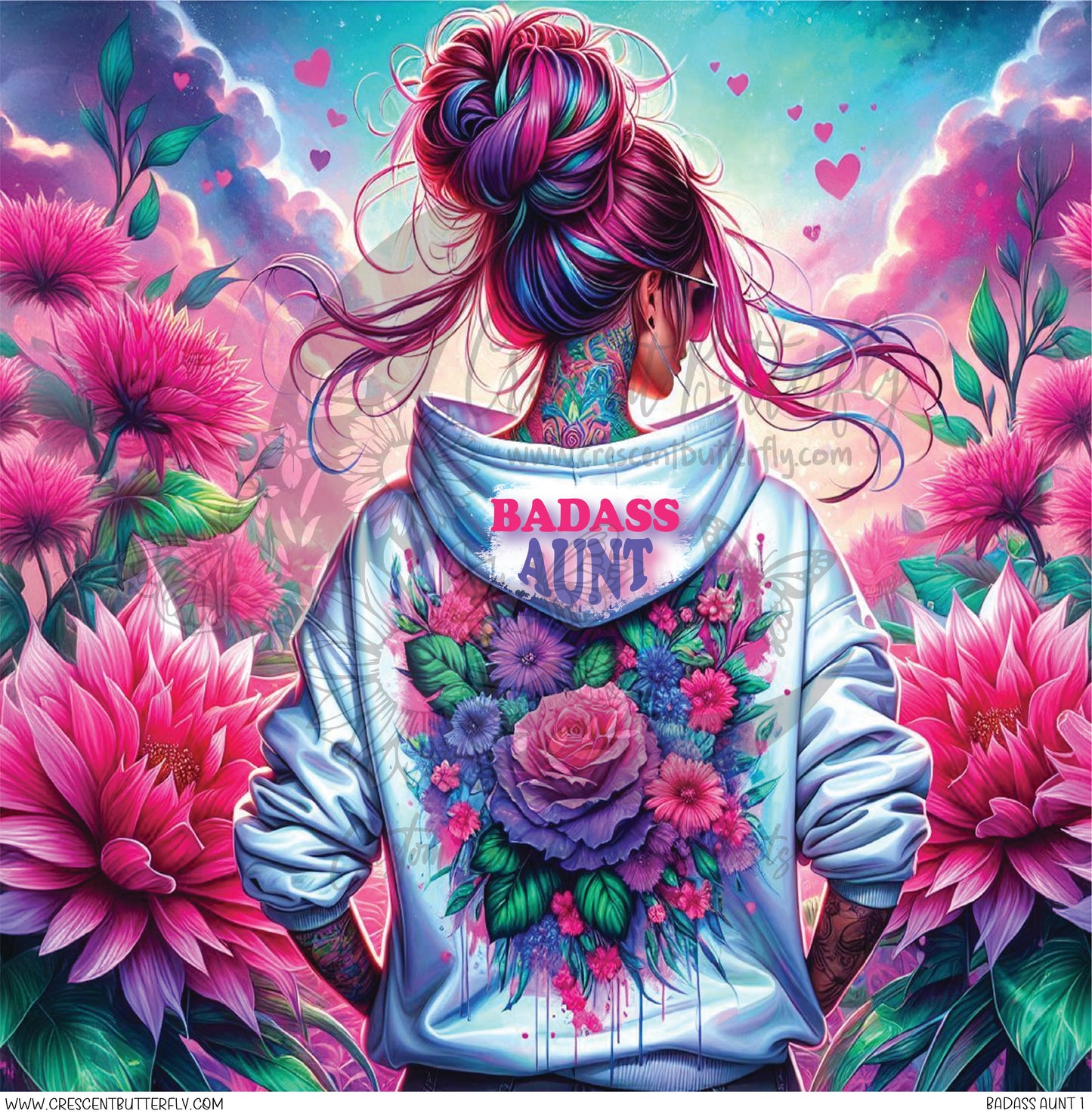 BadAss Aunt 1 Printed Vinyl Sheet/Wrap