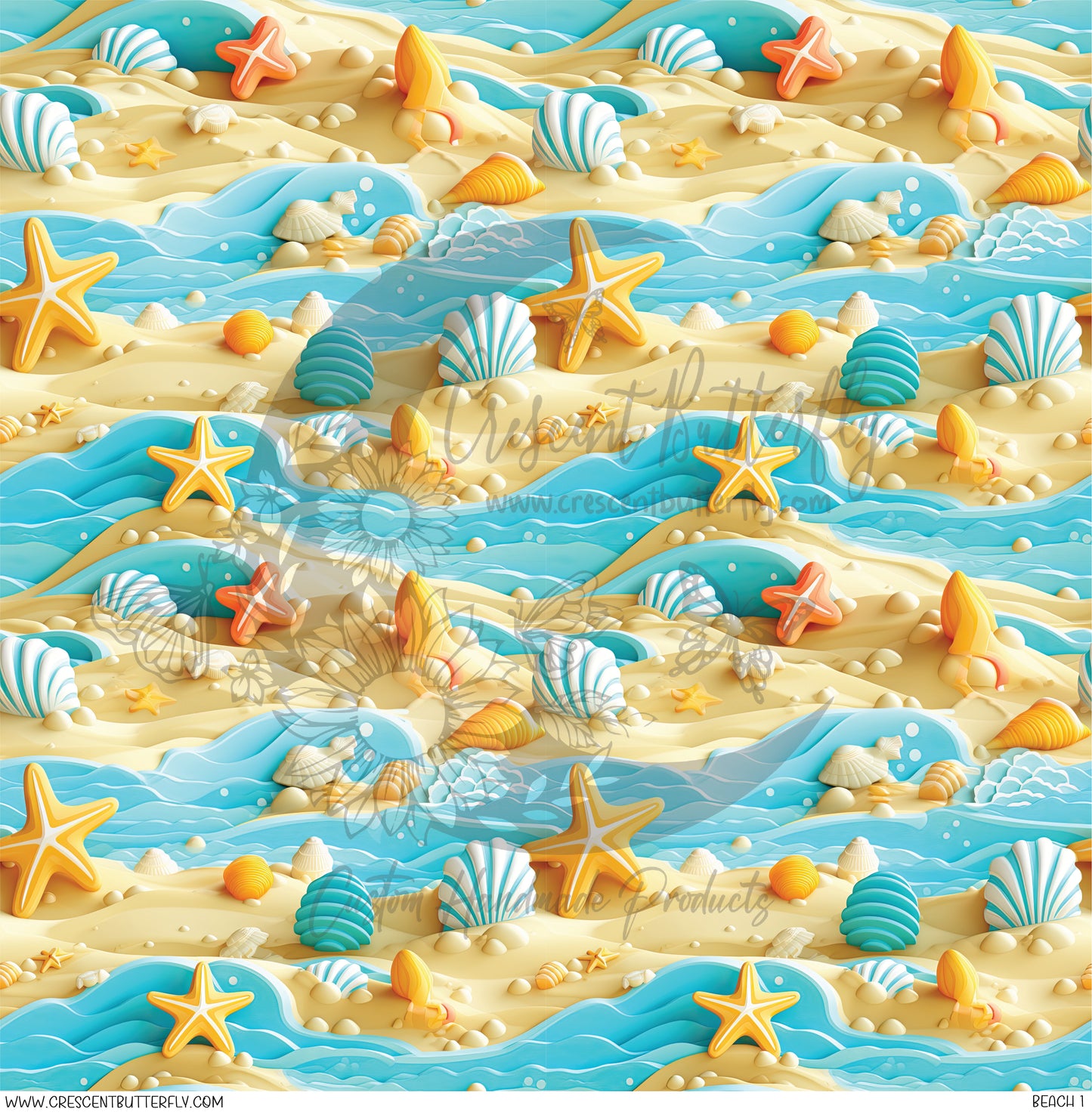 Beach 1 Printed Vinyl Sheet/Wrap