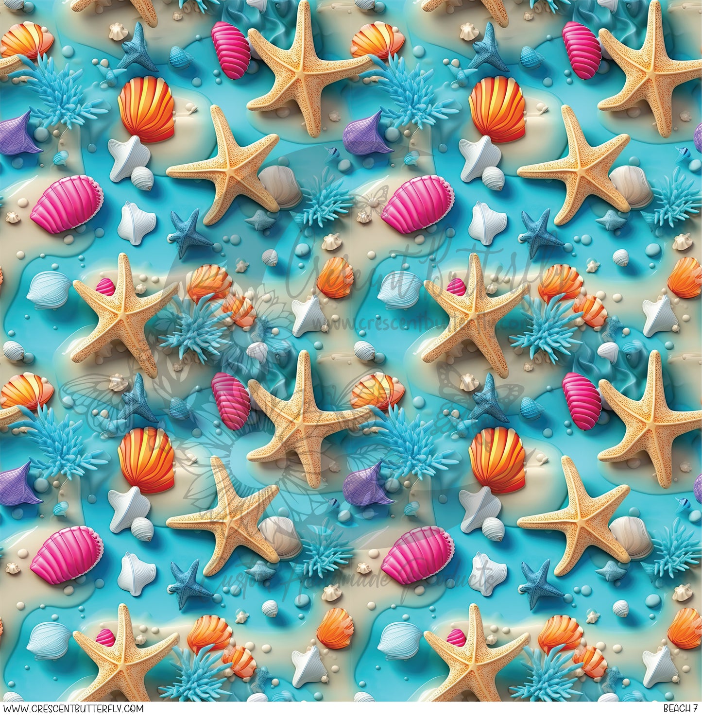 Beach 7 Printed Vinyl Sheet/Wrap