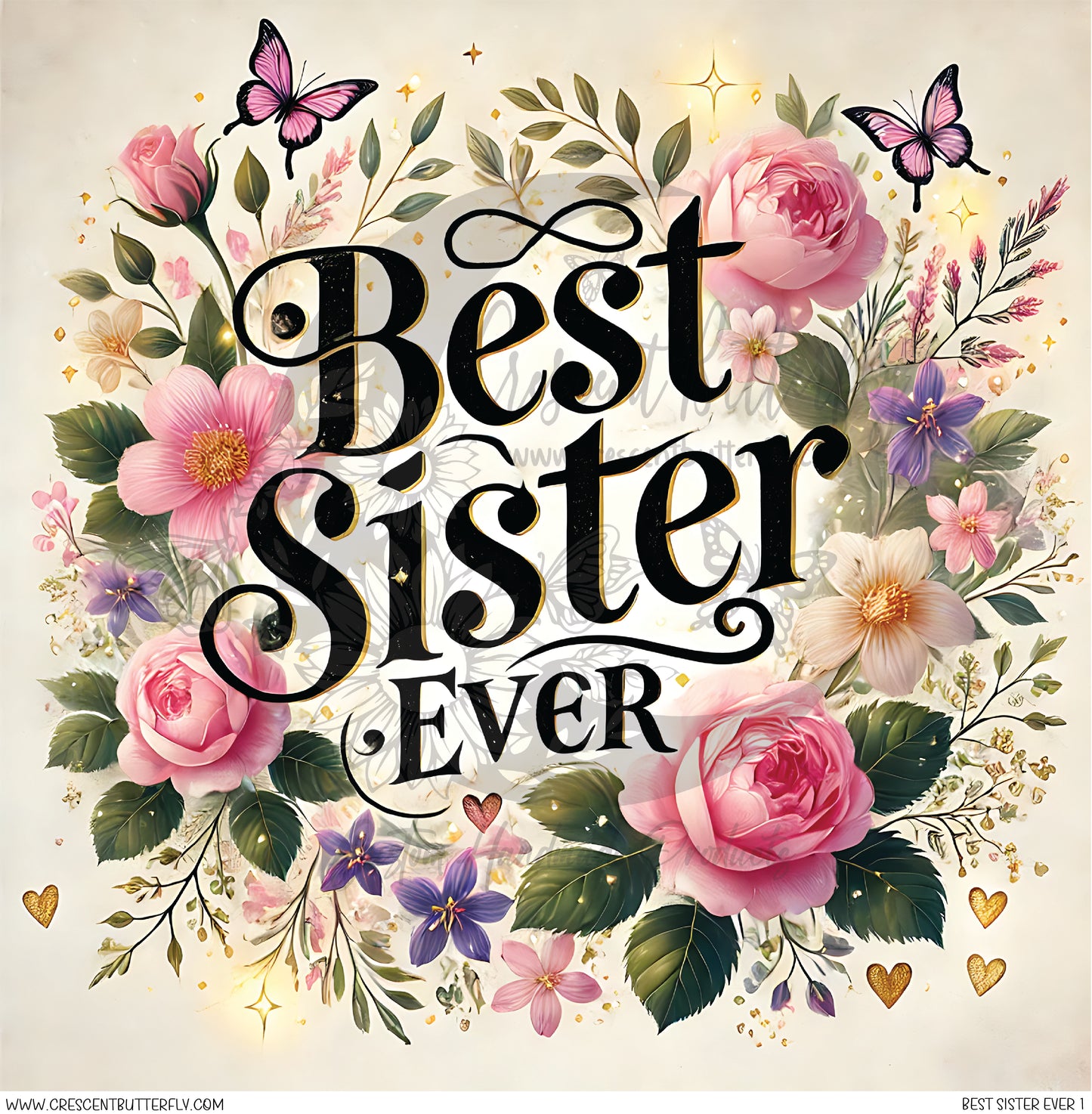Best Sister Ever 1 Printed Vinyl Sheet/Wrap