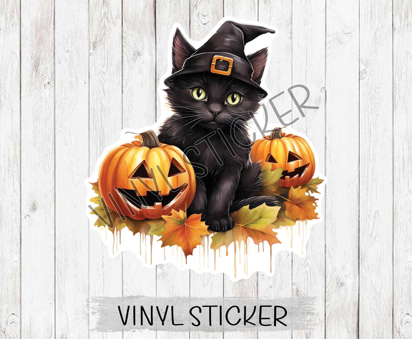 Black Cat Pumpkin 1 Sticker