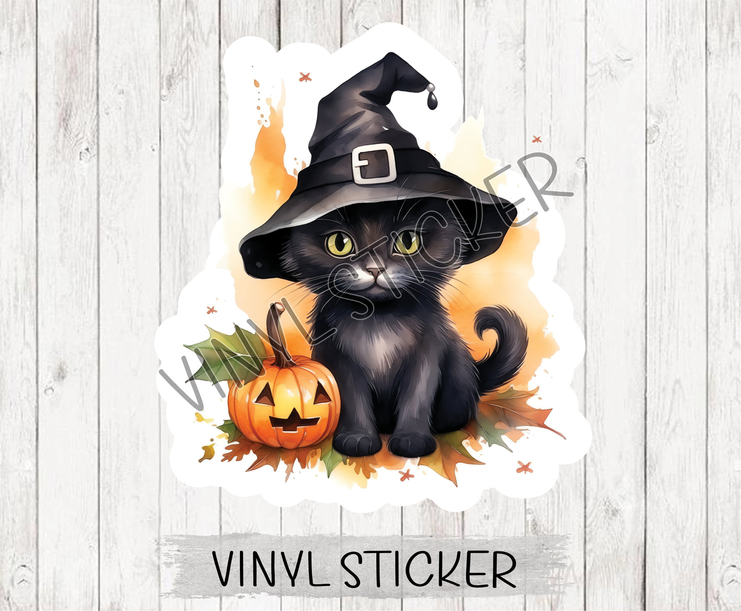 Black Cat Pumpkin 3 Sticker