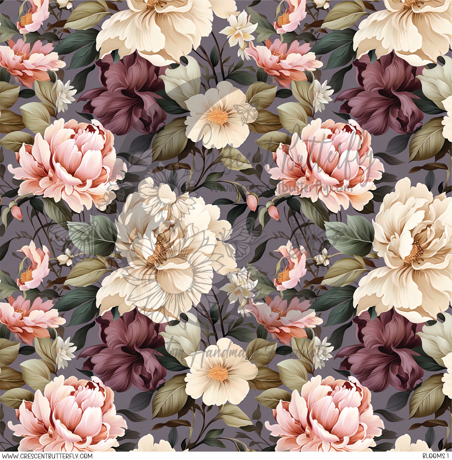 Blooms 1 Printed Vinyl Sheet/Wrap