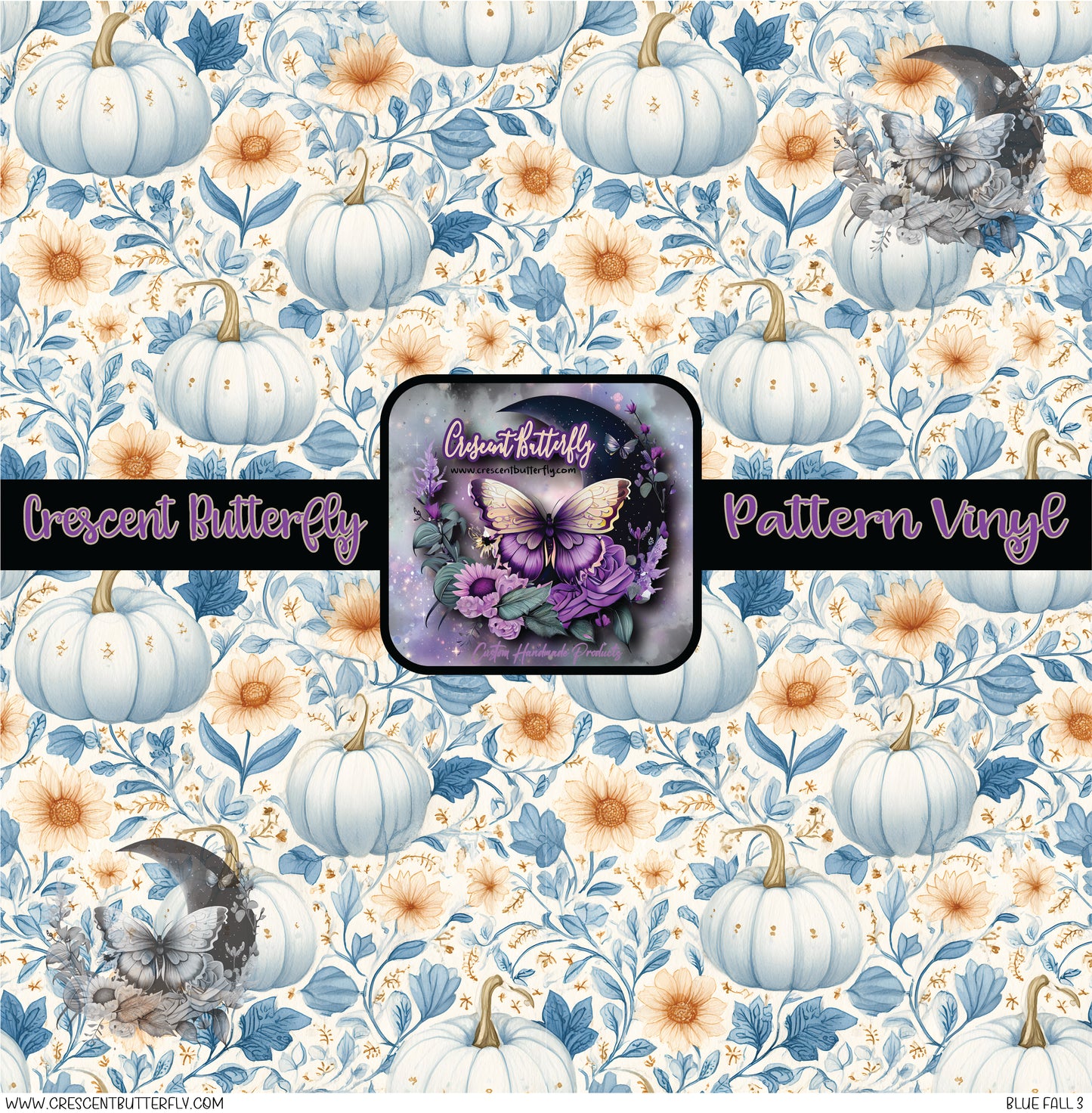 Blue Fall 3 Printed Vinyl Sheet/Wrap