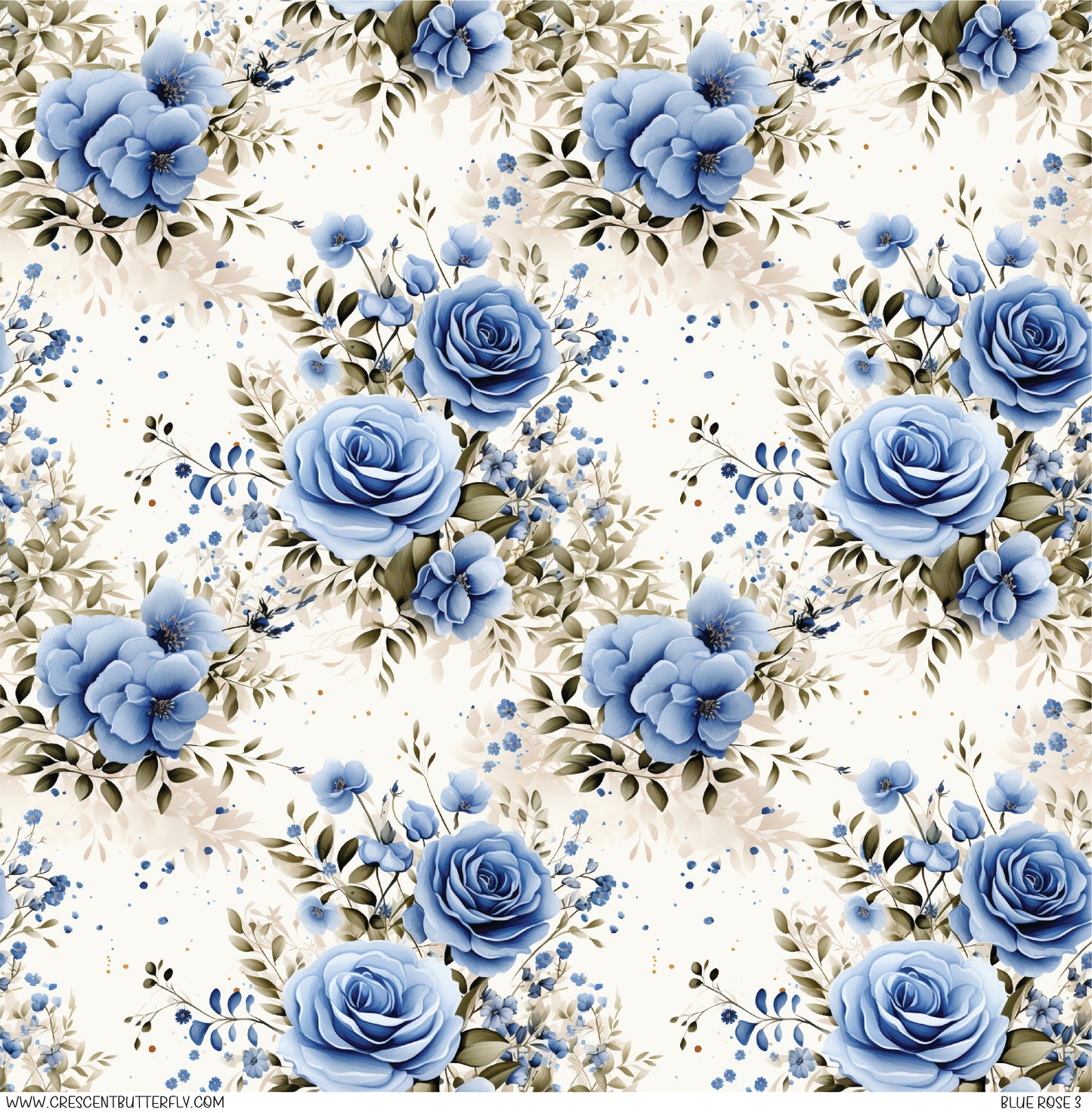 Blue Rose 3 Printed Vinyl Sheet/Wrap