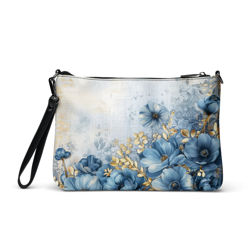 Blue Gold Floral 1 Crossbody bag