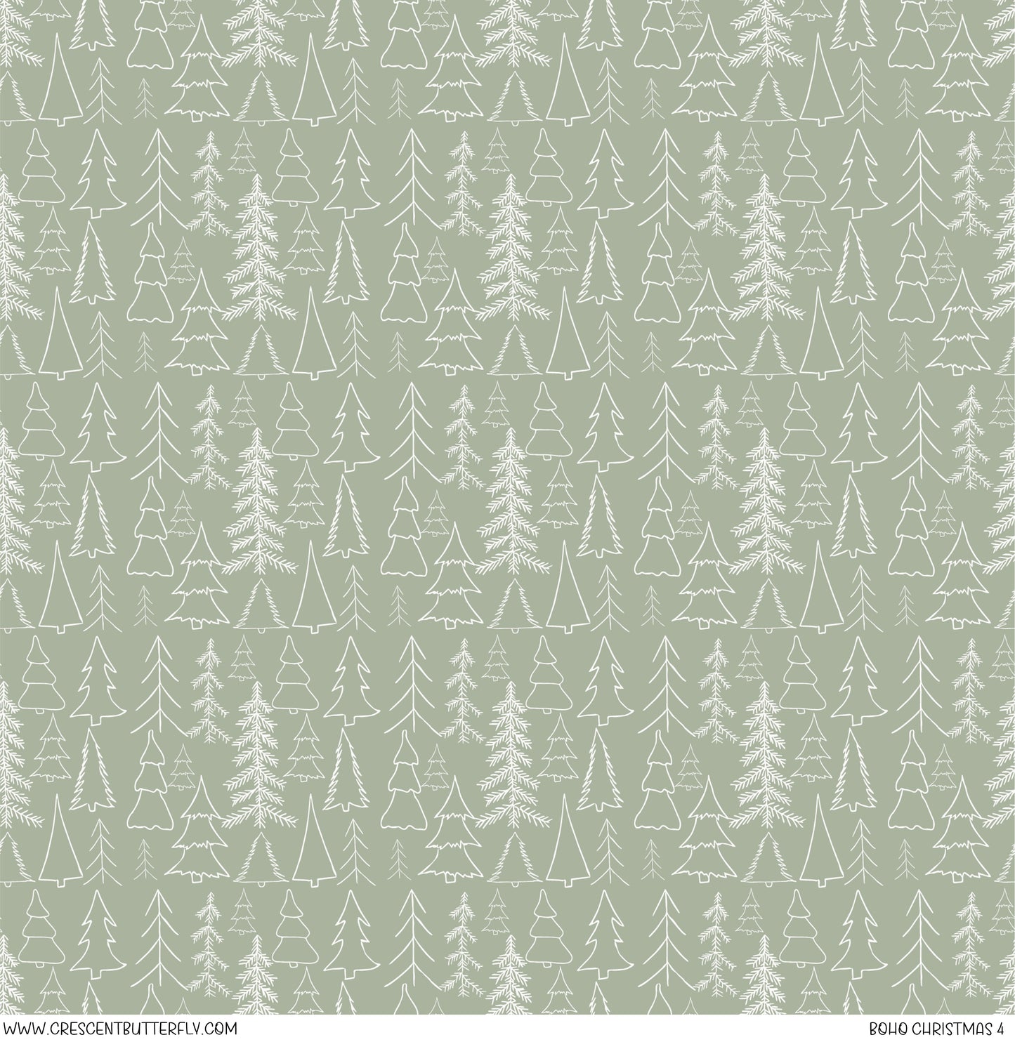 Boho Christmas 4 Printed Vinyl Sheet/Wrap