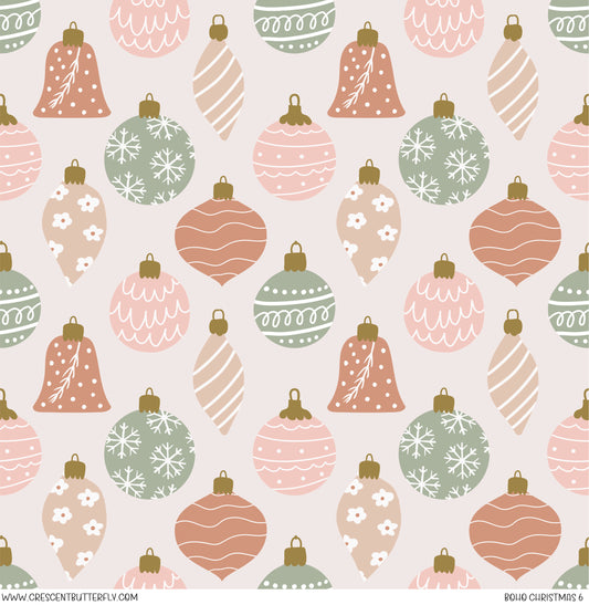 Boho Christmas 6 Printed Vinyl Sheet/Wrap