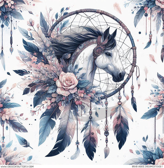 Boho Horse Dreamcatcher 1 Printed Vinyl Sheet/Wrap