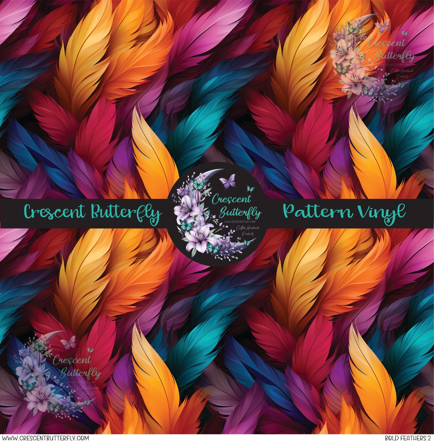 Bold Feathers 2 Printed Vinyl Sheet/Wrap