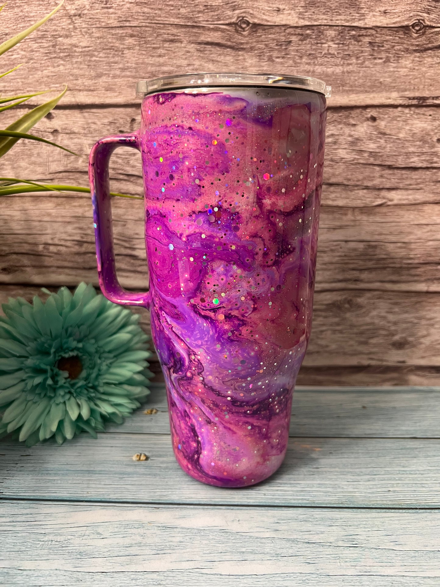 Purple Craze Handmade Custom Epoxy Tumbler
