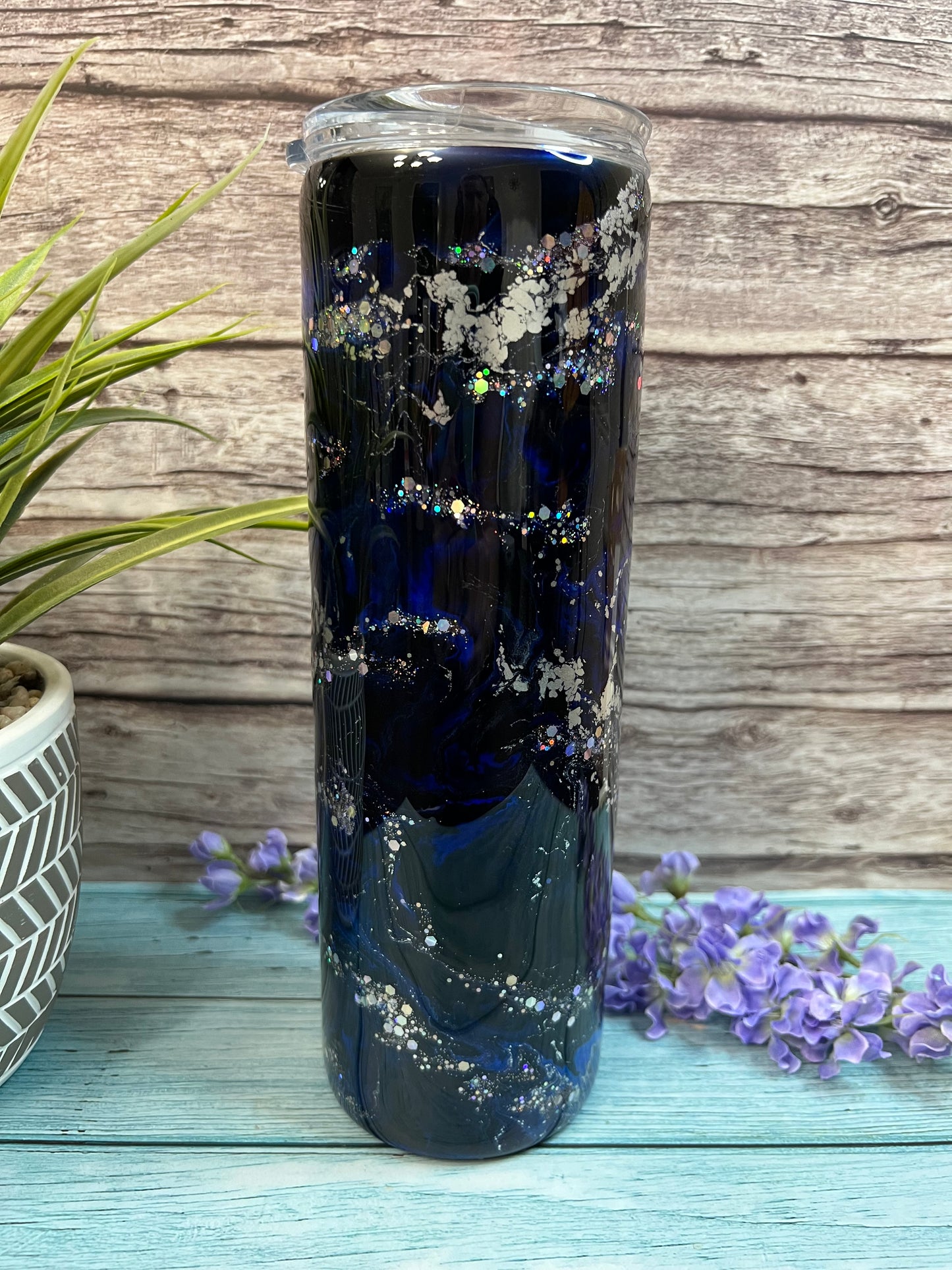 Midnight Nebula Handmade Custom Epoxy Tumbler