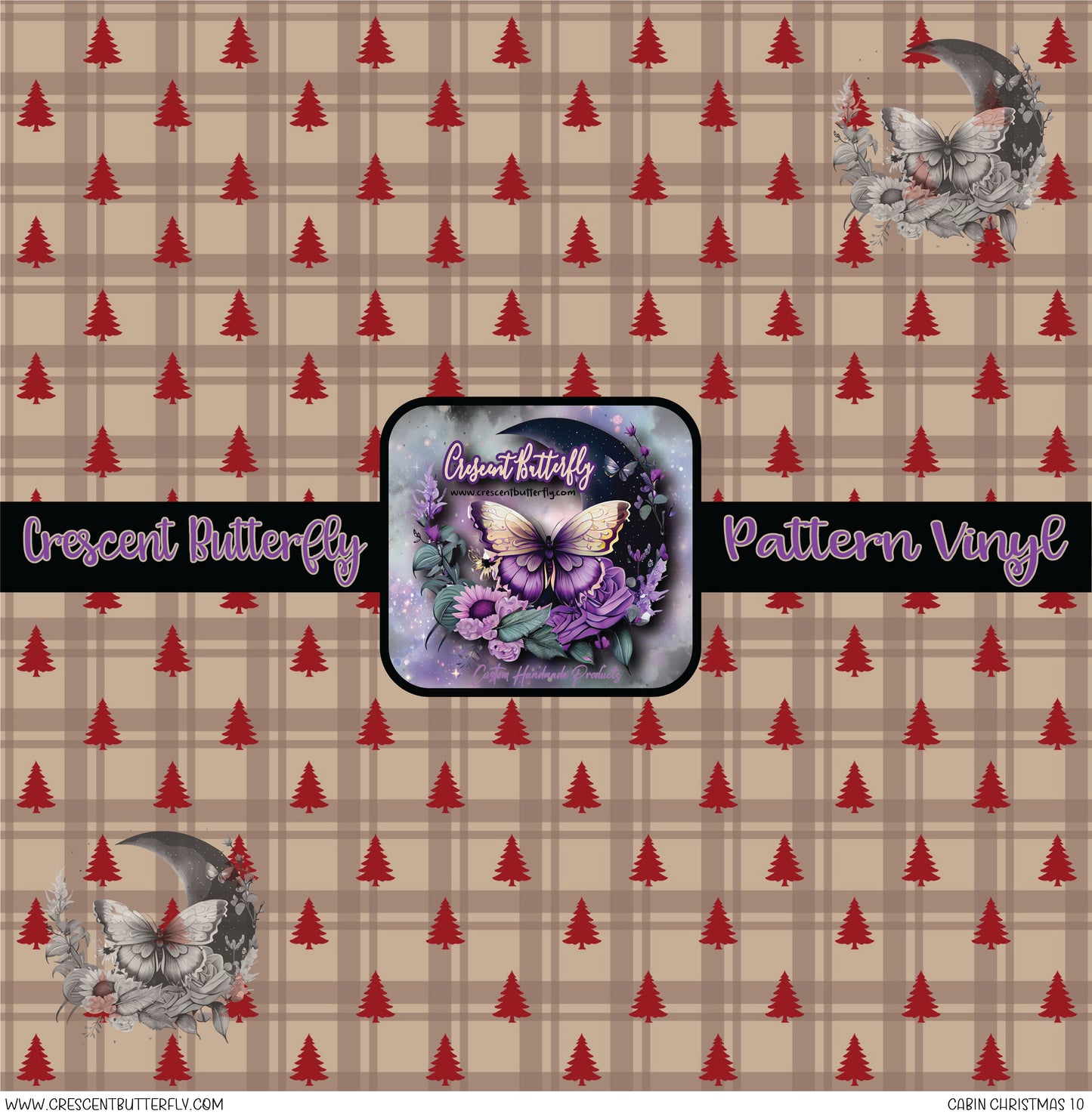 Cabin Christmas 10 Printed Vinyl Sheet/Wrap