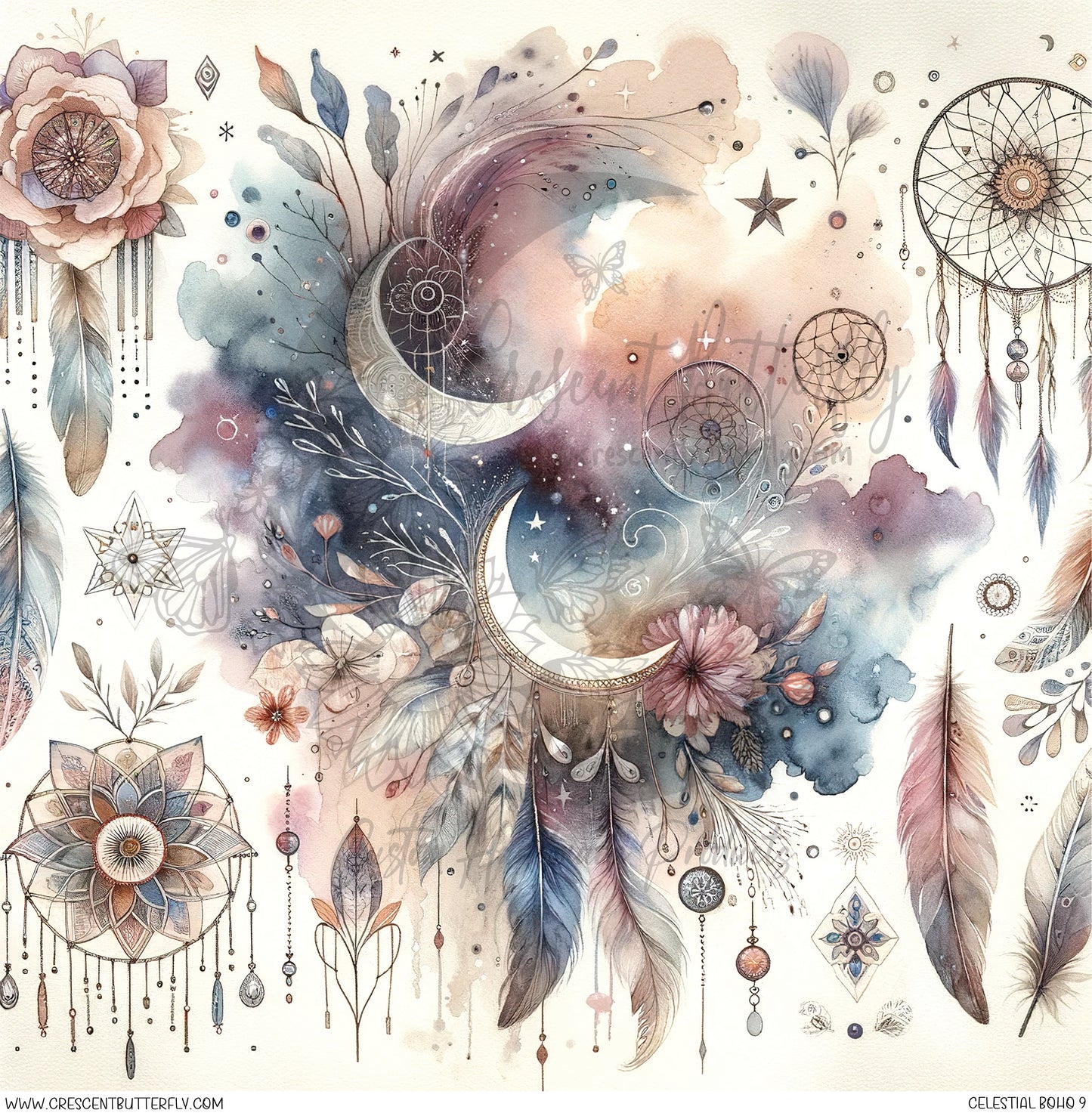 Celestial Boho 9 Printed Vinyl Sheet/Wrap