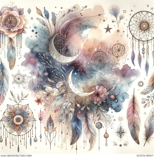 Celestial Boho 9 Printed Vinyl Sheet/Wrap
