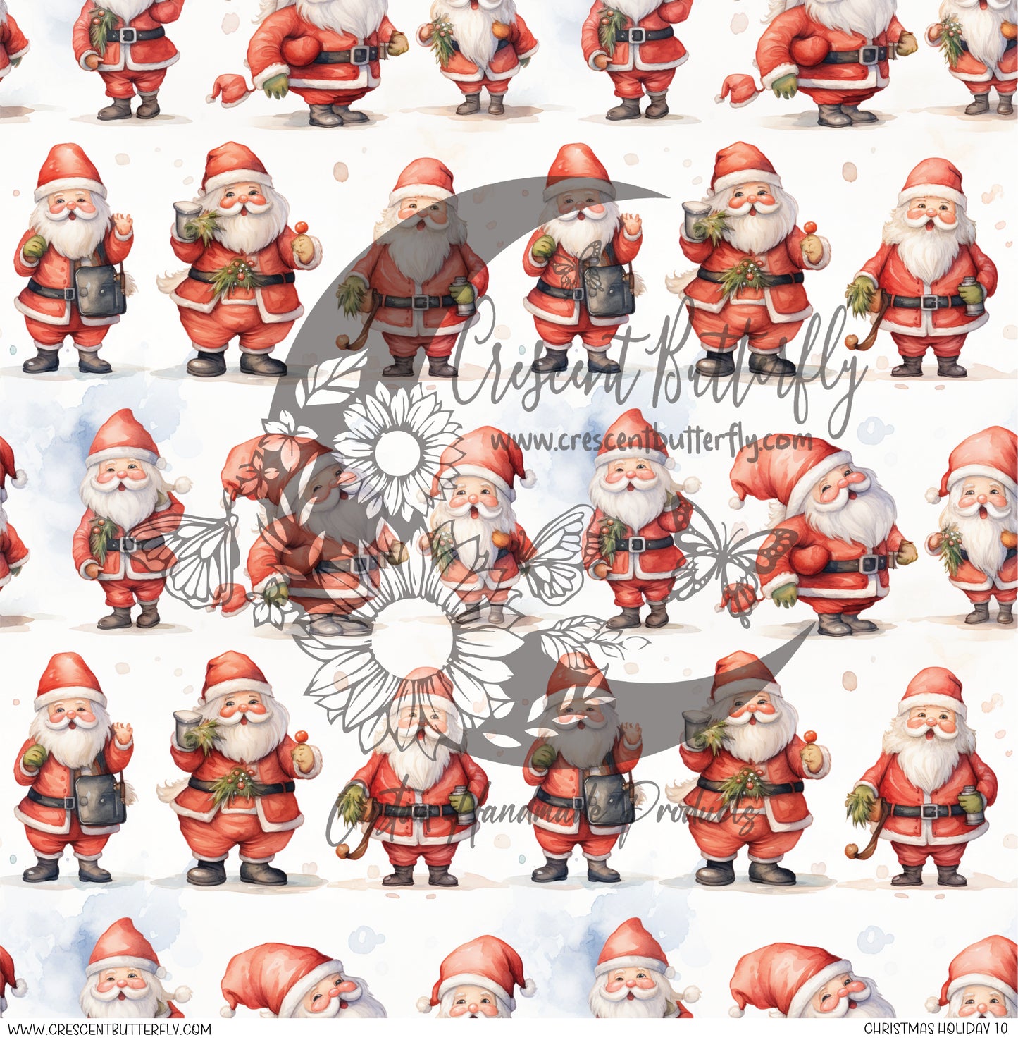 Christmas Holiday 10 Printed Vinyl Sheet/Wrap